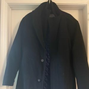 Marc New York Mens Wool Polyester Black Coat - Size Large